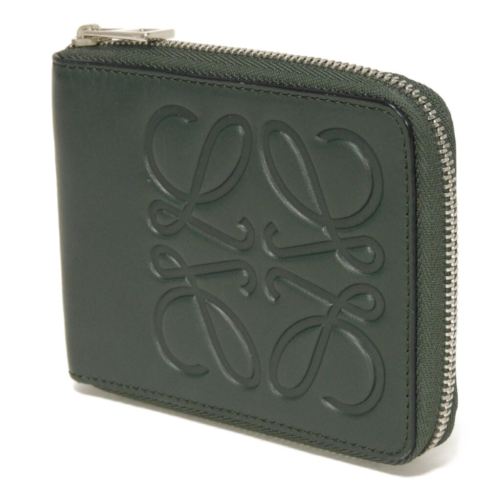 LOEWE Men's Compact Zip-Around Bifold Wallet with Anagram Embossed Design in ... - Picture 2 of 16